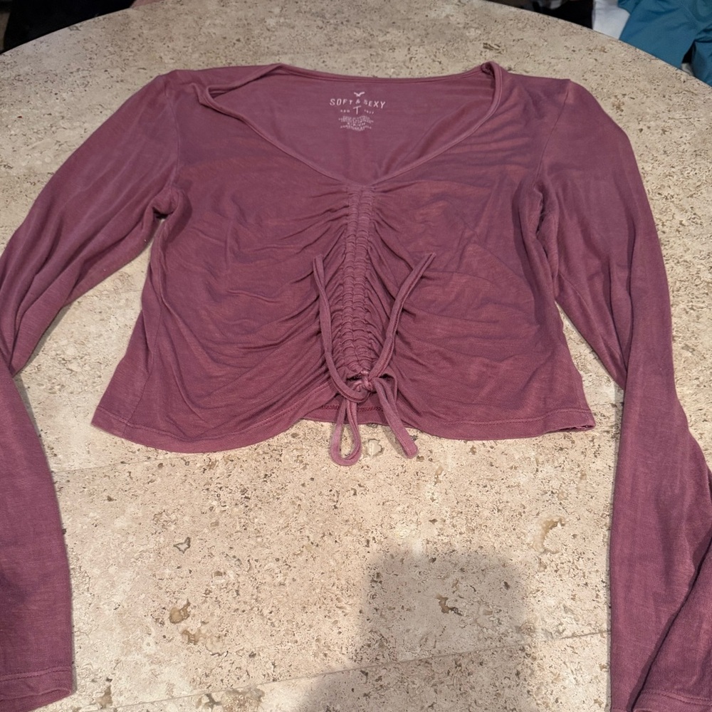 Women's Ruched Long Sleeve Top
